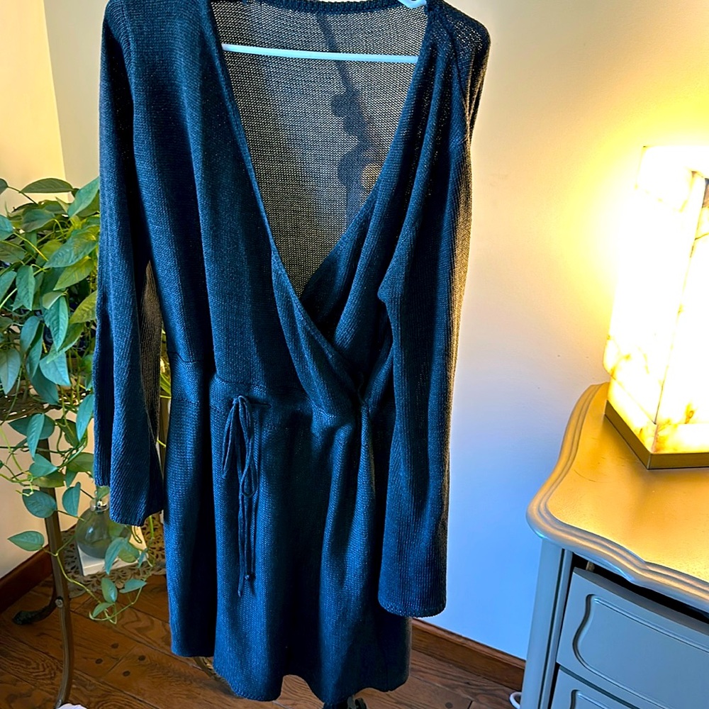 Cupshe tie waist knit dress/cover up